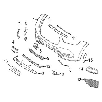 Mercedes-Benz OE - Front Bumper & Grille - Bumper & Components (With AMG Line Cover & Components)