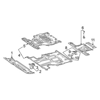 Mercedes-Benz OE - Radiator Support - Splash Shields (W/O Off-Road Package)