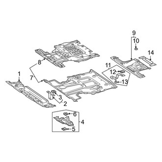 Mercedes-Benz OE - Radiator Support - Splash Shields (With Off-Road Package), (4Matic)