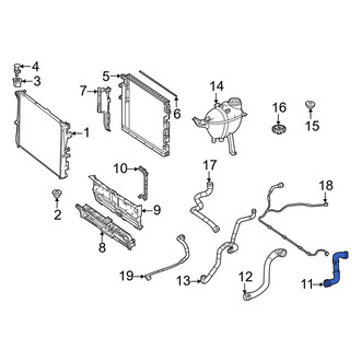 Mercedes-Benz OE - Right Radiator Coolant Hose