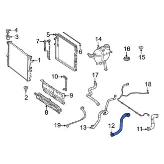 Mercedes-Benz OE - Left Radiator Coolant Hose