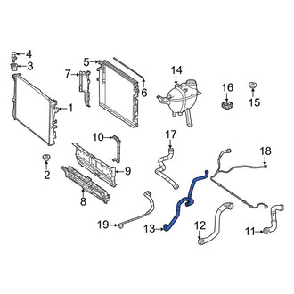 Mercedes-Benz OE - Left Radiator Coolant Hose