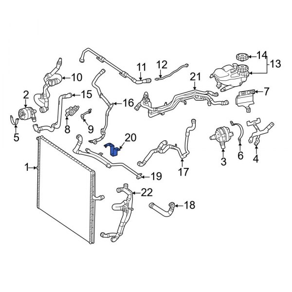 Intercooler Coolant Hose Bracket