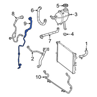 Mercedes-Benz OE - Lower Engine Coolant Overflow Hose