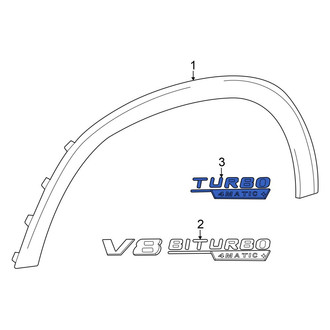 Mercedes-Benz OE - Front Left Fender Emblem