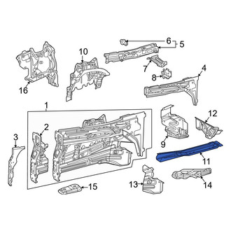 Mercedes-Benz OE - Front Left Floor Side Rail