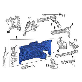 Mercedes-Benz OE - Front Left Frame Side Member Assembly