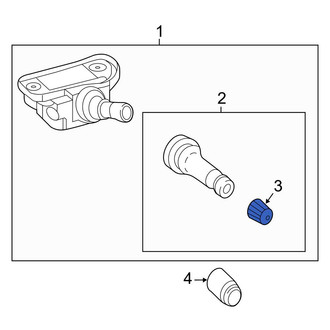 Mercedes-Benz OE - Tire Pressure Monitoring System (TPMS) Valve Stem Cap