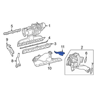 Mercedes-Benz OE - Left Turbocharger Mount Heat Shield