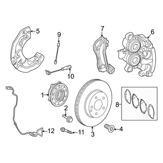 Mercedes-Benz OE - Front Suspension - Brake Components (AWD)