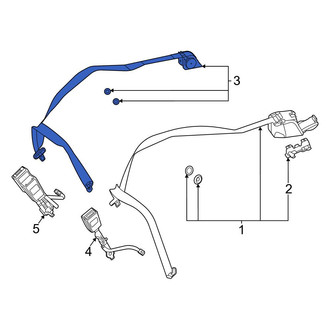 Mercedes-Benz OE - Center Left Seat Belt Lap and Shoulder Belt