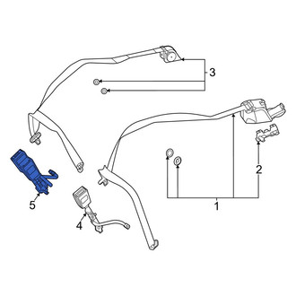 Mercedes-Benz OE - Center Seat Belt Receptacle