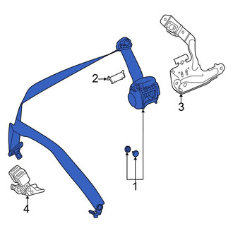Mercedes-Benz OE - Center Left Seat Belt Lap and Shoulder Belt
