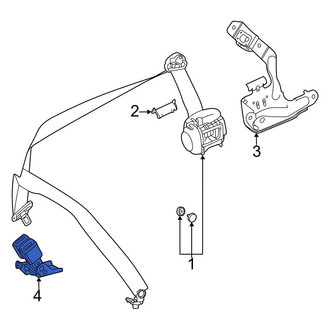 Mercedes-Benz OE - Rear Seat Belt Receptacle