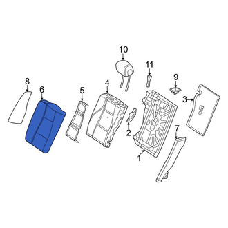 Mercedes-Benz OE - Center Right Seat Back Cushion Cover