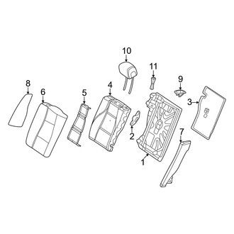 Mercedes-Benz OE - Seats & Tracks - Second Row Seats (40% Side, Upper Components, W/O Power)