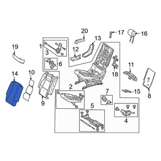 Mercedes-Benz OE - Center Right Seat Back Cushion Cover