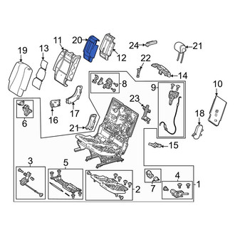 Mercedes-Benz OE - Center Left Outer Seat Back Cushion Cover