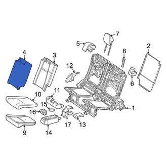 Mercedes-Benz OE - Center Left Outer Seat Back Cushion Cover