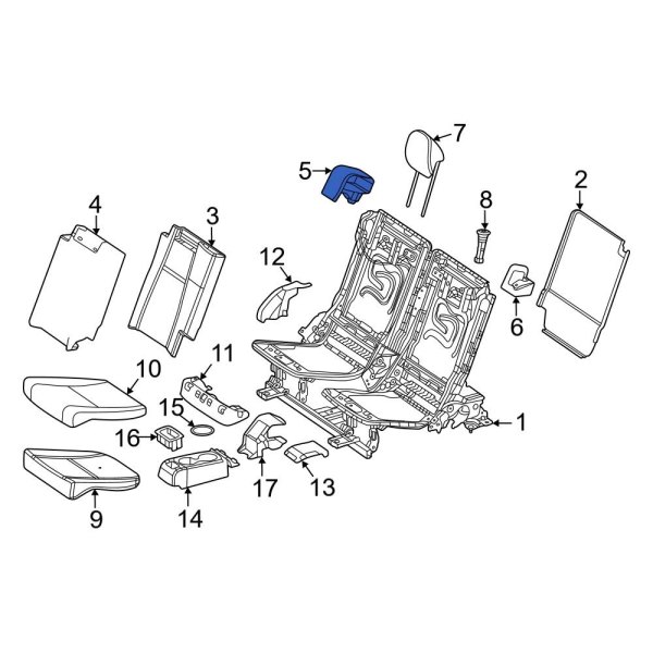 Folding Seat Latch Release Handle