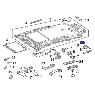 Mercedes-Benz OE - Rear Right Roof Bezel