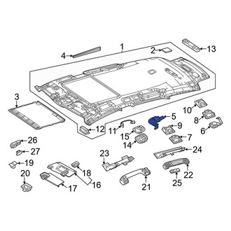 Mercedes-Benz OE - Front Right Roof Bezel Bracket