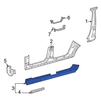 Mercedes-Benz OE - Left Upper Rocker Panel Reinforcement