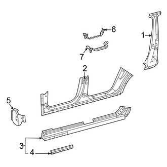 Mercedes-Benz OE - Pillars, Rocker & Floor - Center Pillar & Rocker