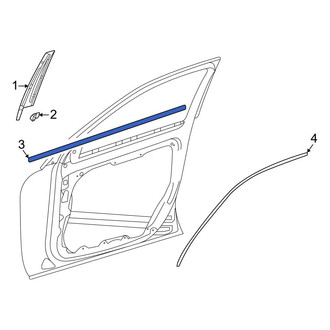 Mercedes-Benz OE - Front Right Door Belt Molding