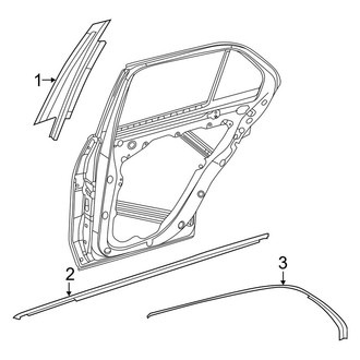 Mercedes-Benz OE - Rear Door - Exterior Trim