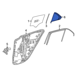 Mercedes-Benz OE - Rear Left Vent Window Assembly