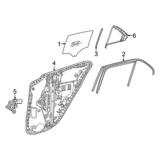 Mercedes-Benz OE - Rear Door - Glass & Hardware