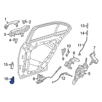 Mercedes-Benz OE - Rear Right Lower Door Hinge