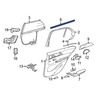 Mercedes-Benz OE - Front Right Door Window Belt Weatherstrip