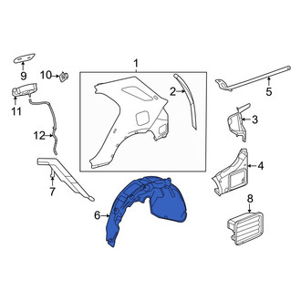 Mercedes-Benz OE - Rear Left Quarter Panel Splash Shield