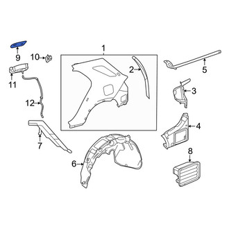 Mercedes-Benz OE - Rear Right Fuel Filler Door