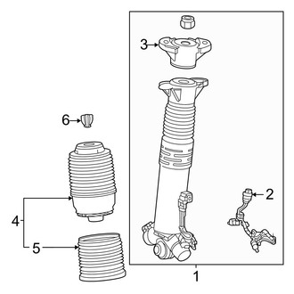 Mercedes-Benz OE - Rear Suspension - Struts & Components (With Air Suspension)