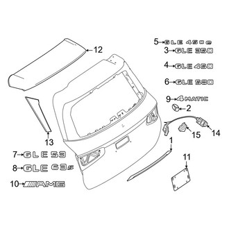 Mercedes-Benz OE - Lift Gate - Exterior Trim