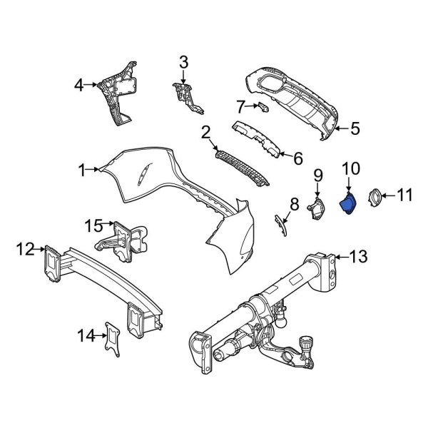 MercedesBenz OE 1678856700 Rear Left Bumper Cover Heat Shield