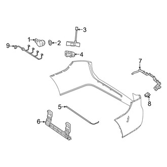 Mercedes-Benz OE - Rear Bumper - Electrical Components (With AMG Line), (4Matic)