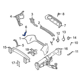 Mercedes-Benz OE - Right Bumper Cover Spacer Panel Bracket