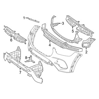 Mercedes-Benz OE - Front Bumper & Grille - Bumper & Components (W/O AMG Line Inner Components)
