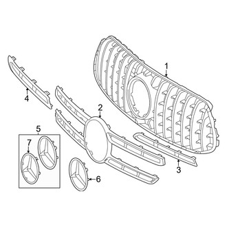 Mercedes-Benz OE - Front Bumper & Grille - Grille & Components (W/O AMG Line)