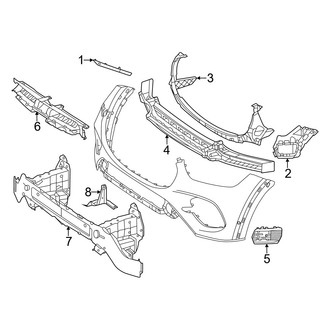 Mercedes-Benz OE - Front Bumper & Grille - Bumper & Components (With AMG Line Inner Components)