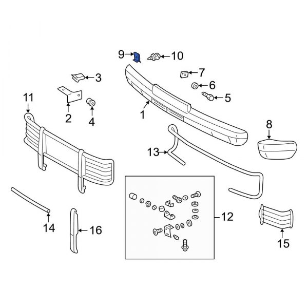 Bumper Face Bar Nut