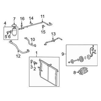 Mercedes-Benz OE - Air Conditioner & Heater - Condenser, Compressor & Lines (5.0L)