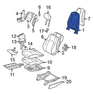 Mercedes-Benz OE - Front Left Seat Back Frame