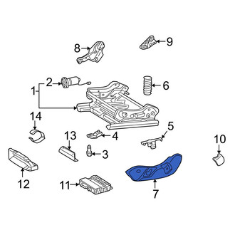 Mercedes-Benz OE - Left Outer Seat Back Recliner Adjustment Mechanism Cover