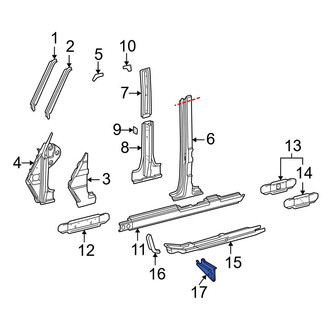 Mercedes-Benz OE - Front Left Seat Track Reinforcement