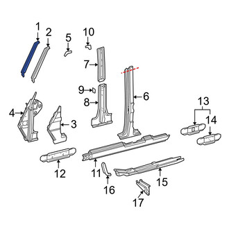 Mercedes-Benz OE - Left Upper Body A-Pillar